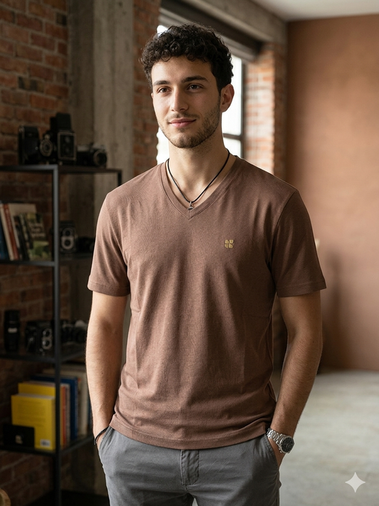 T-Shirt V Uomo Basic