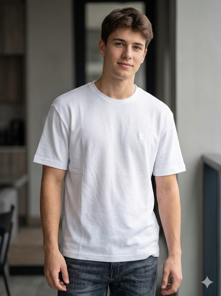 T-Shirt Paricollo Uomo Basic