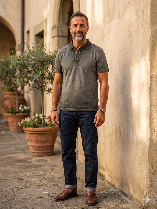 Polo Uomo Piquet Fiammato