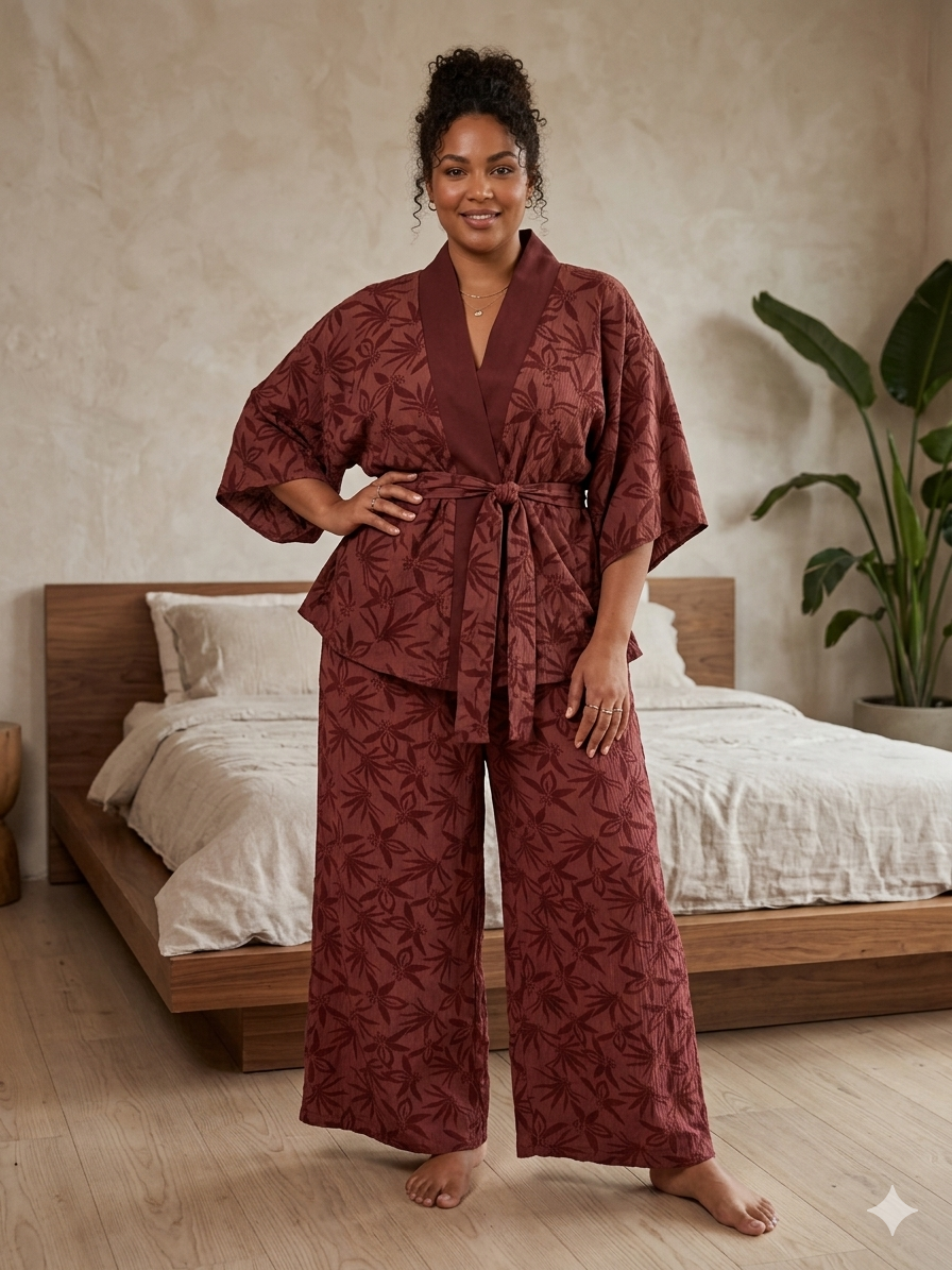 Pantaloni Donna Curvy Jaquard