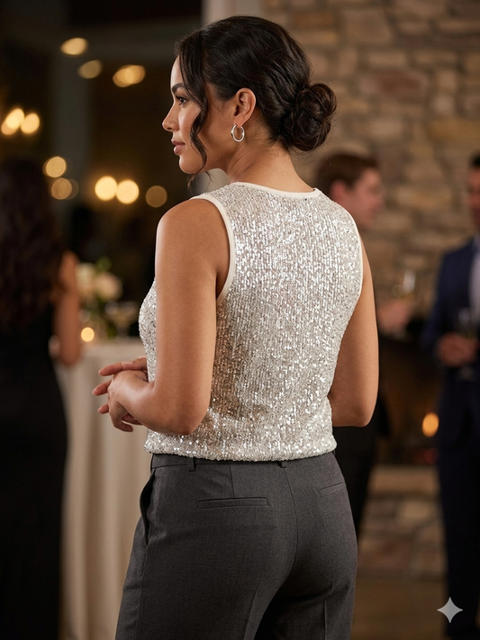 Canotta Donna Paillettes