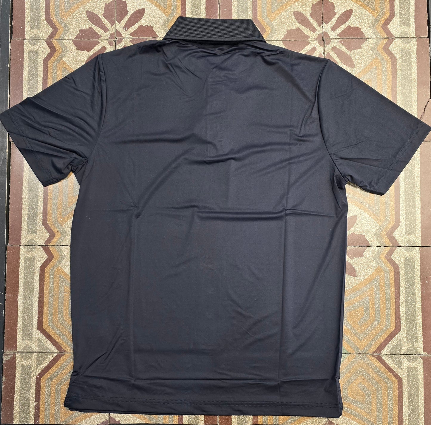 Polo Tessuto Tecnico No Iron Elasticizzata Nero