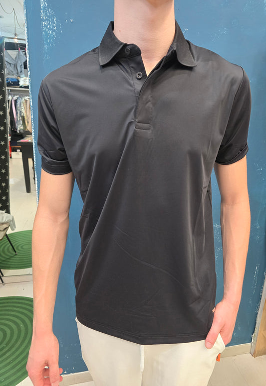 Polo Tessuto Tecnico No Iron Elasticizzata Nero