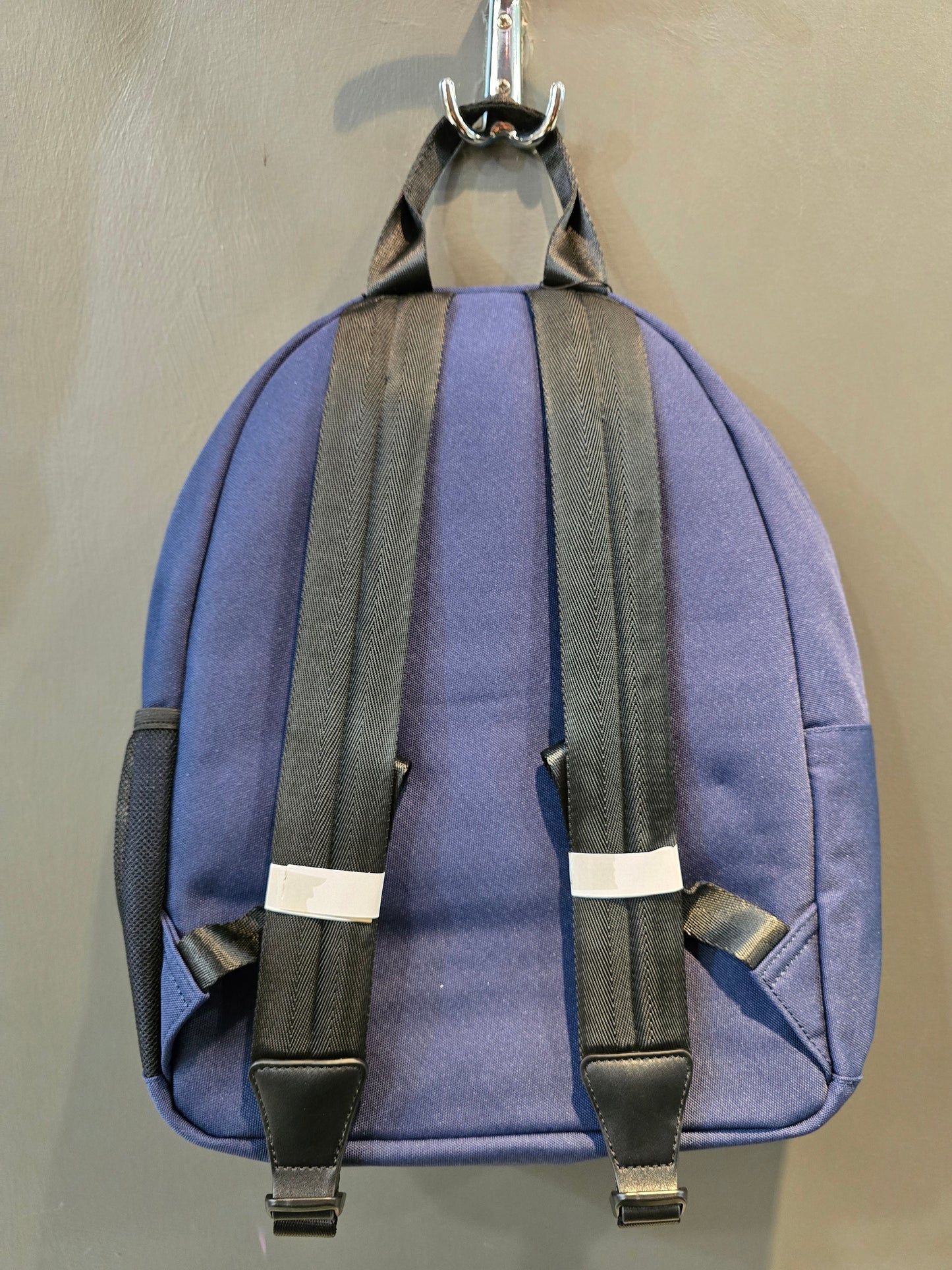 Zaino Tela Impermeabile Zip Tasche Laterali Blu