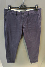 Carica l'immagine nel visualizzatore di Gallery, Pantalone Chinos Canvas Cotone Blu Tasche Filetto