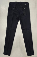 Carica l'immagine nel visualizzatore di Gallery, Pantalone Chinos Canvas Cotone Blu Tasca Bottone Slim