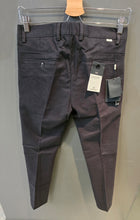 Carica l'immagine nel visualizzatore di Gallery, Pantalone Chinos Canvas Cotone Nero Tasca Bottone