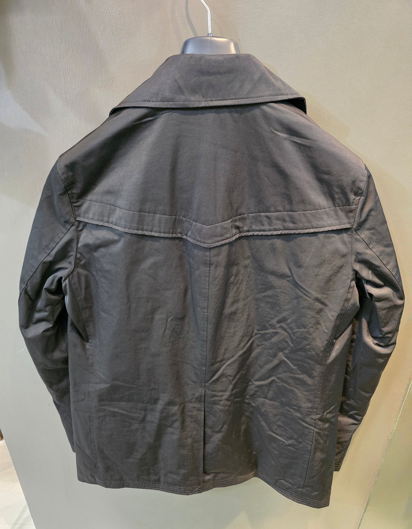 Giubbotto Impermeabile Imbottitura Media Doppiopetto Chiusura Interna Zip Nero