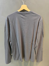 Carica l'immagine nel visualizzatore di Gallery, T-Shirt Paricollo Cotone Manica Lunga Grigio Logo