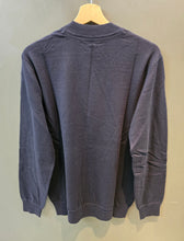 Carica l'immagine nel visualizzatore di Gallery, Cardigan Abbottonato Blu Scuro Lana Cotone Taglia L