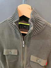 Carica l'immagine nel visualizzatore di Gallery, Cardigan Zip Tasche Davanti Grigio Marrone Beige