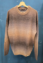 Carica l'immagine nel visualizzatore di Gallery, Maglia Misto Lana Paricollo Effetto Sfumato Marrone