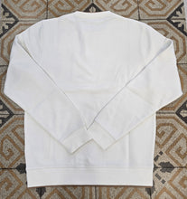 Carica l'immagine nel visualizzatore di Gallery, Felpa Cotone Felpato Paricollo Inserti Contrasto Avorio