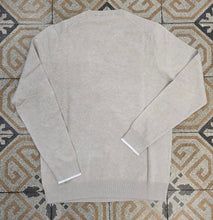 Carica l'immagine nel visualizzatore di Gallery, Maglia Paricollo Viscosa Rombi Colorati Base Beige