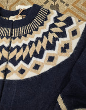 Carica l'immagine nel visualizzatore di Gallery, Cappotto Maglia Cardigan Rombi Lurex Blu