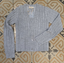 Carica l'immagine nel visualizzatore di Gallery, Cardigan Coste Larghe Abbottonato Scollo V Lurex