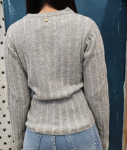 Carica l'immagine nel visualizzatore di Gallery, Cardigan Coste Larghe Abbottonato Scollo V Lurex