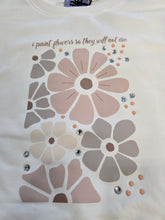 Carica l'immagine nel visualizzatore di Gallery, Felpa Paricollo Cotone Felpato Motivo Floreale Bianco