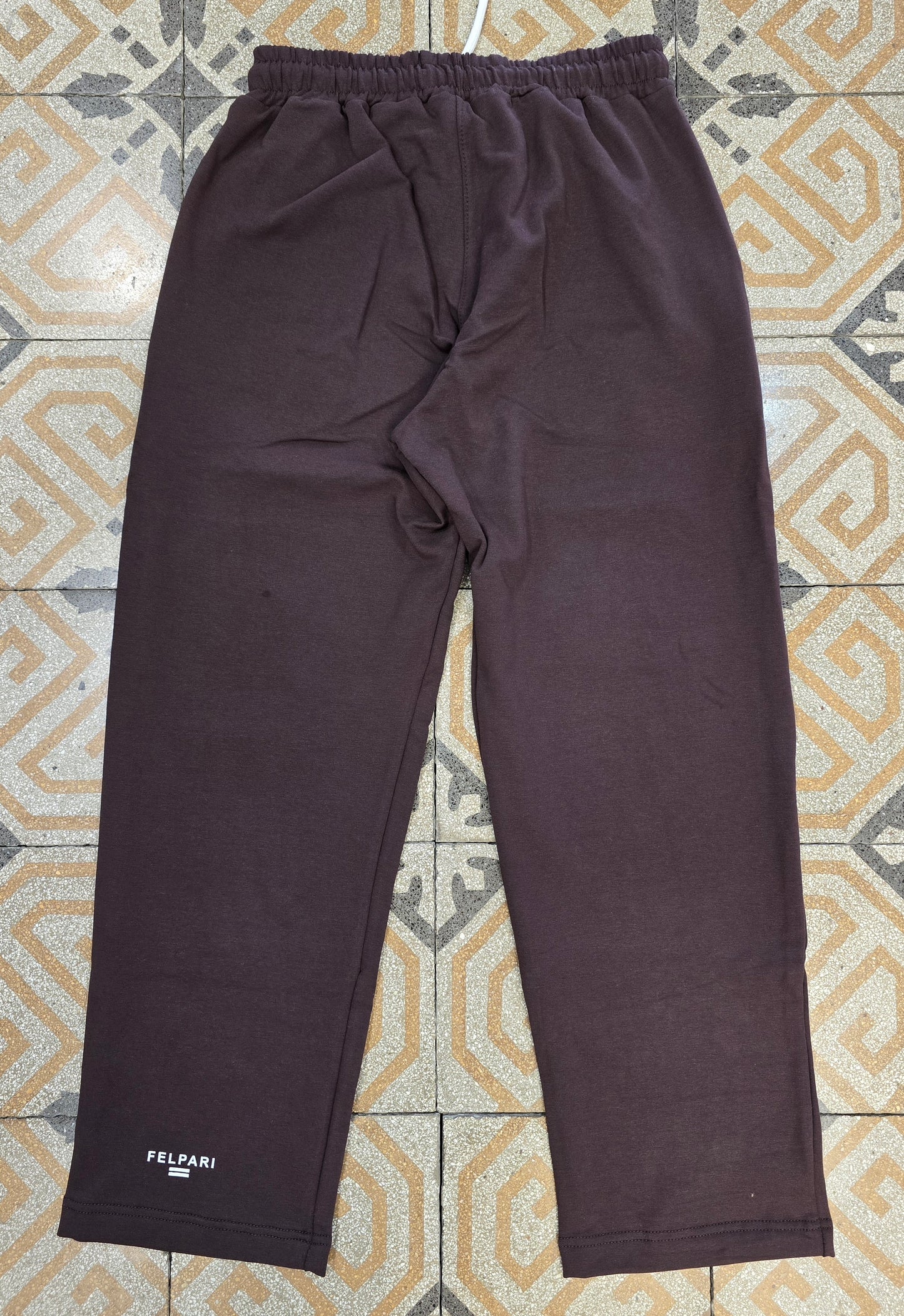 Jogger Cotone Felpato Dritto Senza Polsino Donna