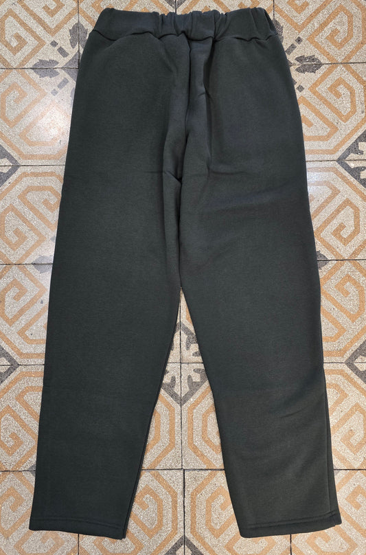 Jogger Felpa Felpata Dritto Senza Polsino Uomo