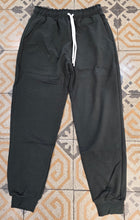 Carica l'immagine nel visualizzatore di Gallery, Jogger Cotone Felpato Polsino Verde Militare