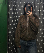 Carica l'immagine nel visualizzatore di Gallery, Bomber Felpa Felpata Cotone Stampa Animalier Taglia Unica