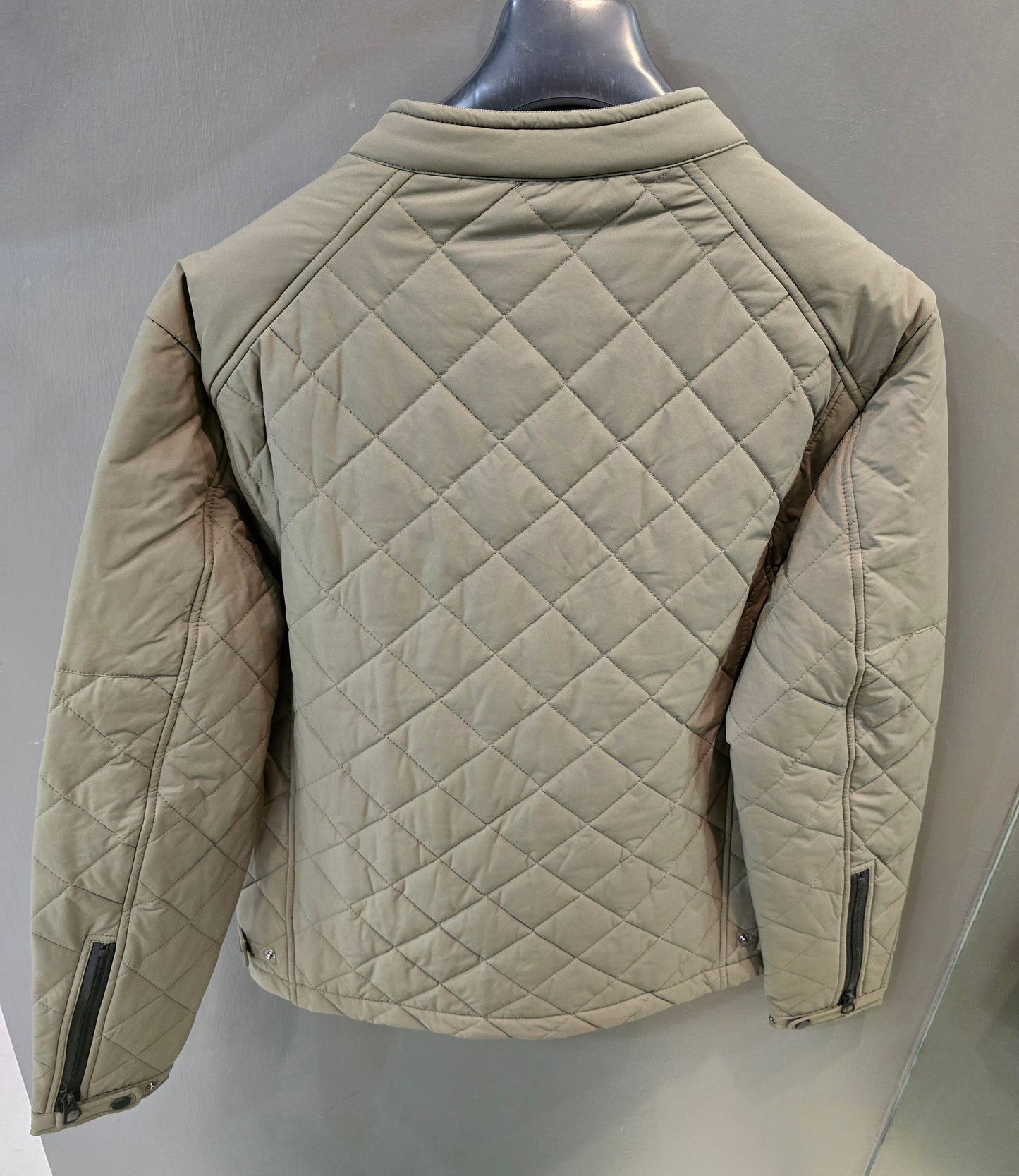 Biker Trapuntato Pesantezza Media Verde Salvia