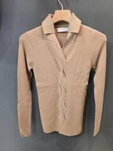 Carica l'immagine nel visualizzatore di Gallery, Maglia Costine Treccia Verticale Polo