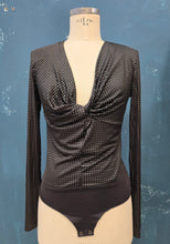 Carica l'immagine nel visualizzatore di Gallery, Body Tessuto Elasticizzato Completamente Borchiato Nero