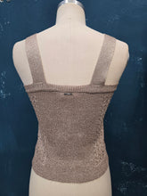 Carica l'immagine nel visualizzatore di Gallery, Top Fascia Lurex Oro Rilievo Spalline Larghe Bottoni
