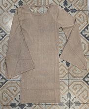 Carica l'immagine nel visualizzatore di Gallery, Abito Maglia Lurex Aderente Manica Trapezio Oro