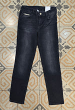 Carica l'immagine nel visualizzatore di Gallery, Jeans Elasticizzato Skinny Pietre Tasca Nero Taglia 42