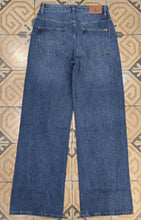 Carica l'immagine nel visualizzatore di Gallery, Jeans Tessuto Fermo Gamba Larga Blu Medio