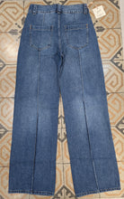 Carica l'immagine nel visualizzatore di Gallery, Jeans Fermo Wide Leg Cintura Catena Dorata Blu