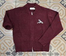Carica l'immagine nel visualizzatore di Gallery, Maglia Lana Bomber Corto Zip Spilla Strass