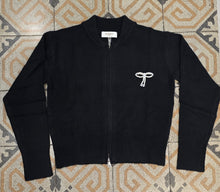 Carica l'immagine nel visualizzatore di Gallery, Maglia Lana Bomber Corto Zip Spilla Strass