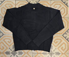 Carica l'immagine nel visualizzatore di Gallery, Maglia Lana Bomber Corto Zip Spilla Strass