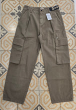 Carica l'immagine nel visualizzatore di Gallery, Pantalone Cargo Canvas Cotone Cachi Taglia 42