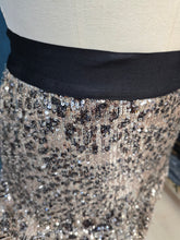 Carica l'immagine nel visualizzatore di Gallery, Gonna Paillettes Svasata Elastico Vita Taglia 42