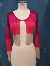 Carica l'immagine nel visualizzatore di Gallery, Maglia Corta Coste Semiaperta Rigata Taglia 42