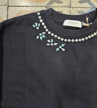Carica l'immagine nel visualizzatore di Gallery, Felpa Paricollo Pietre Scollatura Cotone Felpato