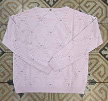 Carica l'immagine nel visualizzatore di Gallery, Maglia Viscosa Traforata Strass Rosa