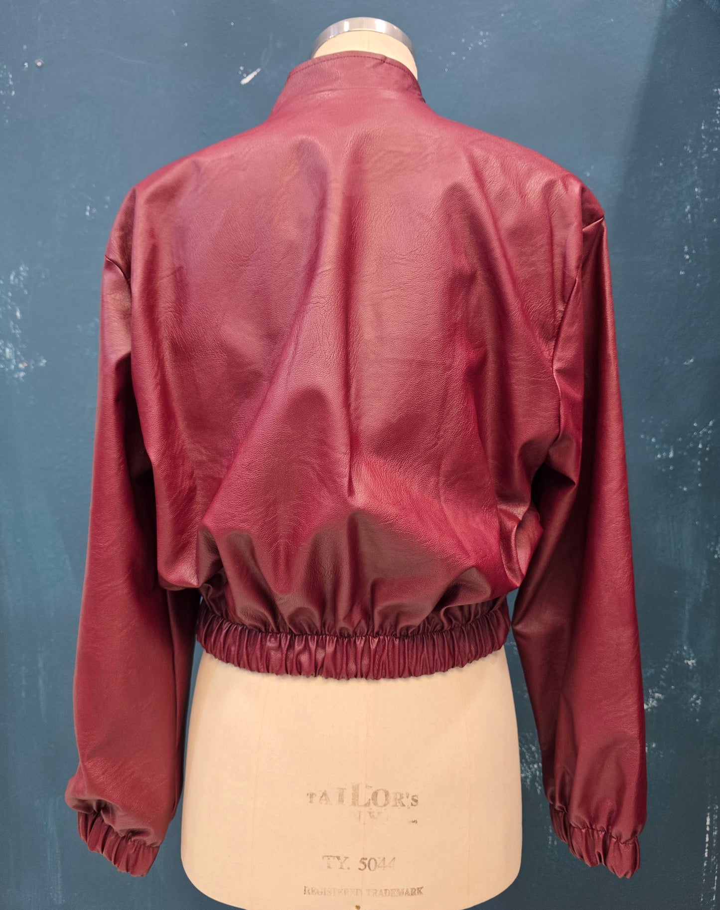 Bomber Ecopelle Bordeaux Taglia Unica