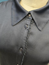 Carica l'immagine nel visualizzatore di Gallery, Camicia Raso Blu Taglia M