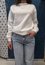Carica l'immagine nel visualizzatore di Gallery, Felpa Paricollo Pietre Scollatura Cotone Felpato