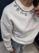 Carica l'immagine nel visualizzatore di Gallery, Felpa Paricollo Pietre Scollatura Cotone Felpato