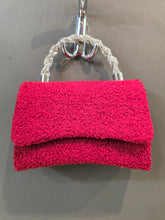 Carica l'immagine nel visualizzatore di Gallery, Borsa Mini Bouclè Rigida Strass Catena Bordeaux