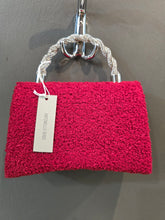 Carica l'immagine nel visualizzatore di Gallery, Borsa Mini Bouclè Rigida Strass Catena Bordeaux