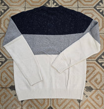 Carica l'immagine nel visualizzatore di Gallery, Maglia Righe Larghe Melangiato Tre Colori Cotone 40%