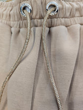 Carica l'immagine nel visualizzatore di Gallery, Pantalone Interlock Gamba Larga Coulisse Strass